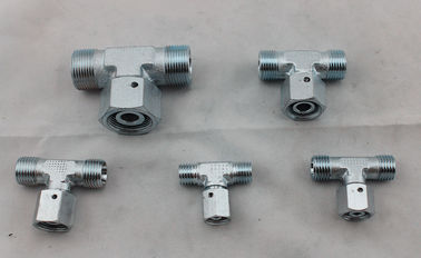 旋回装置のナットLシリーズが付いているメートル糸のかみ傷のタイプ油圧管のアダプターの枝ティーの付属品
